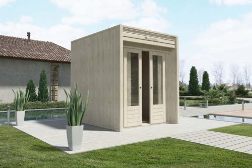 Vendita casette da giardino moderne cubo la pratolina for Casa moderna pianta